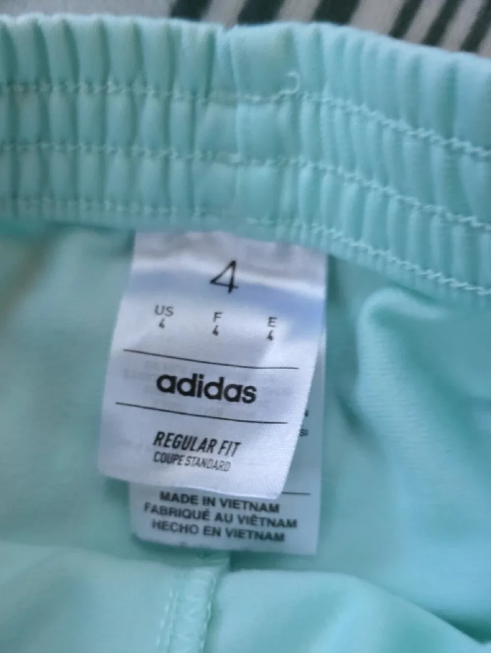 adidas Kids 4T Mint Green Track Pants with White Stripe